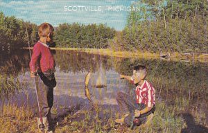 Michigan Scottville Young Boys Fishing