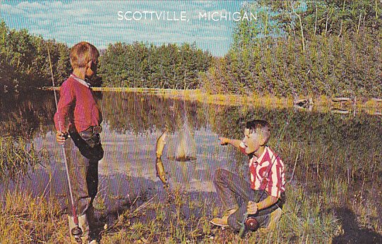 Michigan Scottville Young Boys Fishing