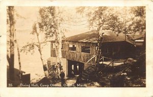 Oxford ME Camp Ohuivo Dining Hall in 1941 Real Photo Postcard