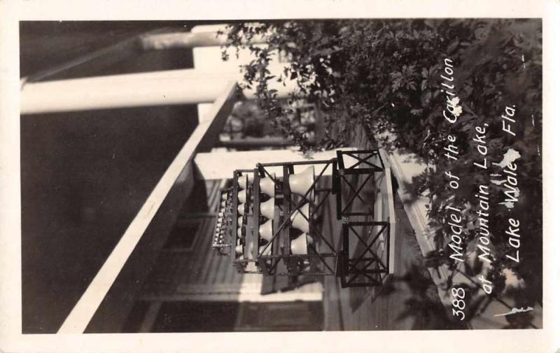 Lake Wales Florida Mountain Lake Carillon Model Real Photo Postcard J71212