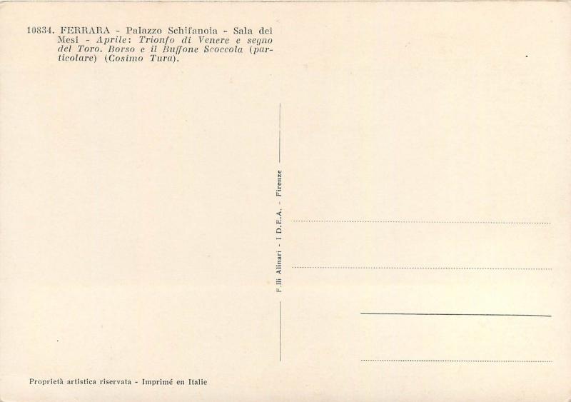 Italy FERRARA Palazzo Schiafanoia - Trionfo di Venere e segno del Toro zodiac