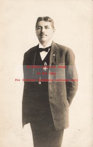 CA, San Francisco, California, RPPC, Victor Bauer Wearing Medal on Chest