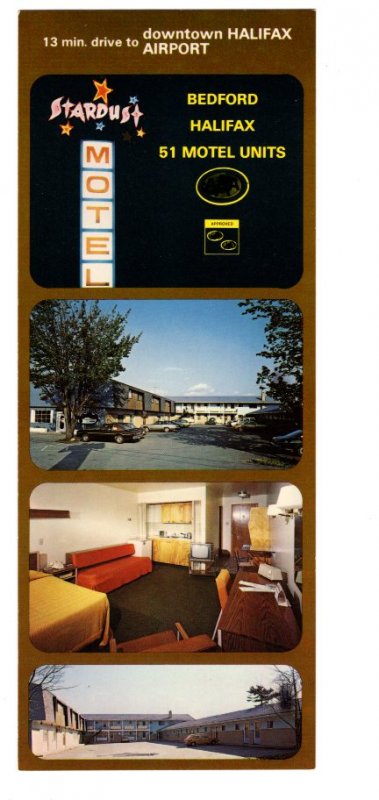 Stardust Motel, Bedford, Halifax, Nova Scotia, Vintage Advertising Postcard