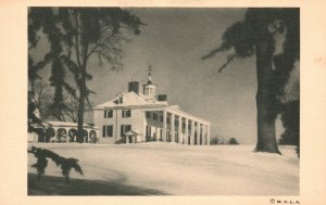 Vintage Postcard 1930's East Front Mansion Mount Vernon VA Virginia Mt. Vernon