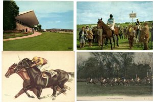 HORSES HORSE RACING SPORT 200 Vintage Postcards pre-1970 (L3458)