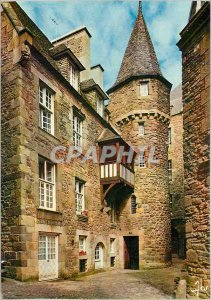 Postcard Modern Brittany Saint Malo in color (I and V) Court of Houssaye home...