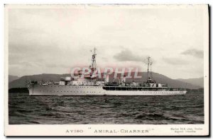 Postcard Old Boat Aviso Admiral Charner