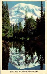 Vtg 1950s Fairy Pool Mt Rainier National Park Washington WA Unused Postcard