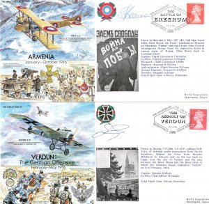 The Battle Of Verdun Armenia 2x Hand Signed Military FDC