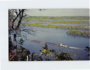 Postcard Mississippi Tow Boat