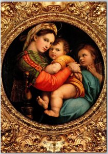 Firenze Pitti Gallery Raffaello Madonna Della Seggiola Florence Italy Postcard