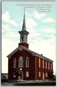 Vtg Orwigsburg Pennsylvania PA Evangelical Lutheran Reformed Church Postcard