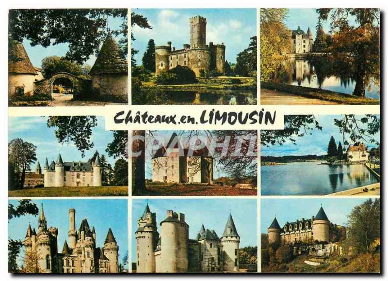 Postcard Modern Limousin Brignac Chateaux Montbrun Nieul Nexon Brie Ballerand...