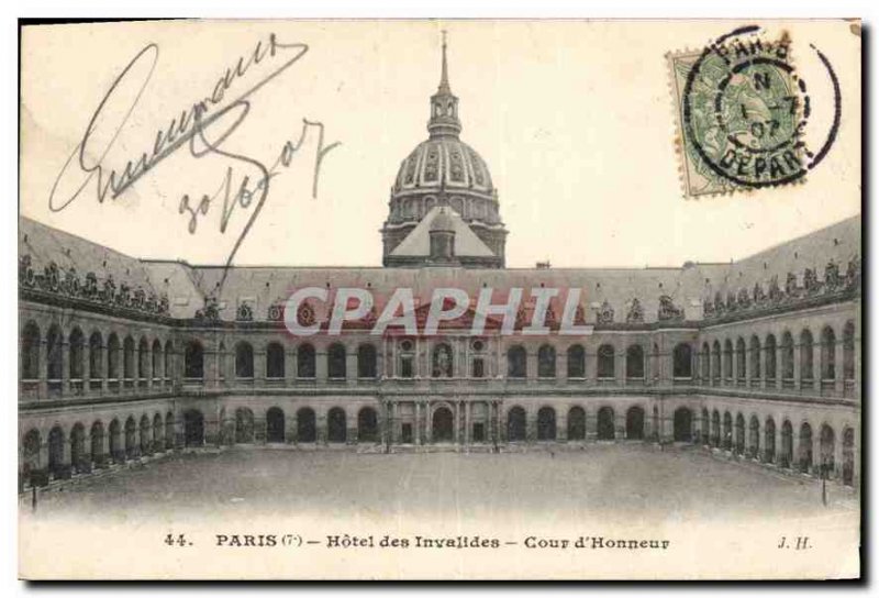 Old Postcard 7 Paris Hotel des Invalides Court of Honor