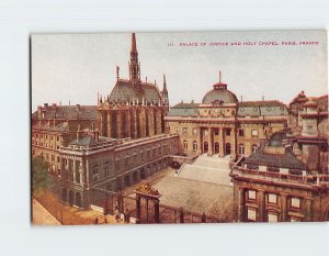 Postcard Palace Of Justice And Holy Chapel, Paris, France