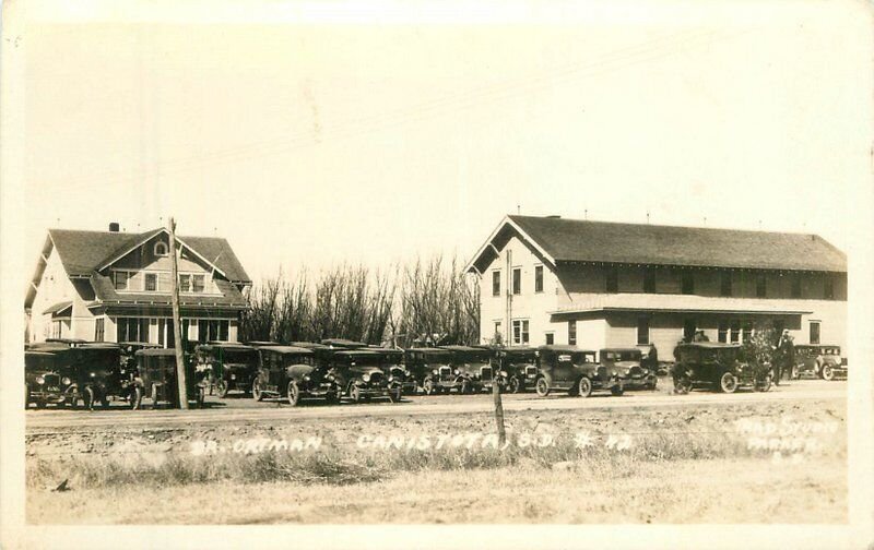 South Dakota Canistoga Dr. Ortman autos 1920s RPPC Photo Postcard 22-5745