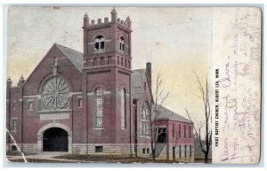 c1910 First Baptist Church Chapel Exterior Albert Lea Minnesota Vintage Postcard