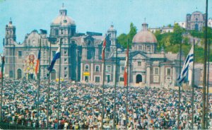 Mexico The Shrine of Guadalupe Mexico City Chrome Postcard 07.99