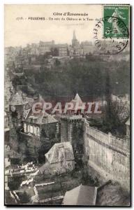 Old Postcard Cote d'Emeraude Fougeres A corner of Castle and Tower