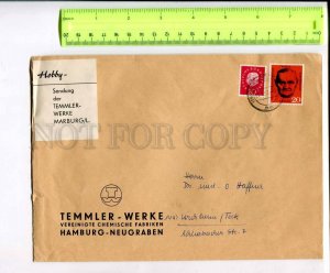 400345 GERMANY 1961 year real posted Marburg old COVER