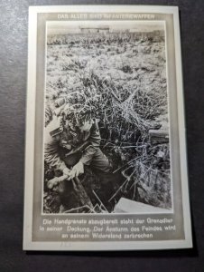 Mint Germany Military Infantry Weapons Postcard Hidden Grenadier Grenade Throw