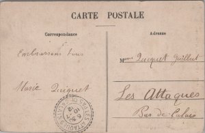 France Ault L'Hiver un jour de Tempête Vintage Postcard C365