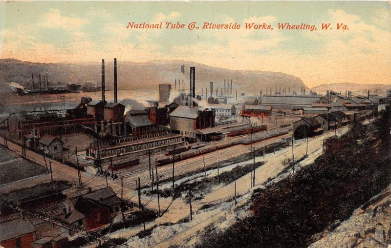 E65/ Wheeling West Virginia Postcard 1910 National Tube Riverside Factory