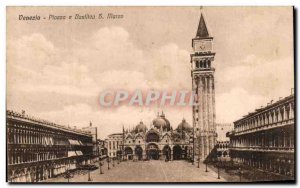 Old Postcard Piazza Venezia e S Marco Basilica