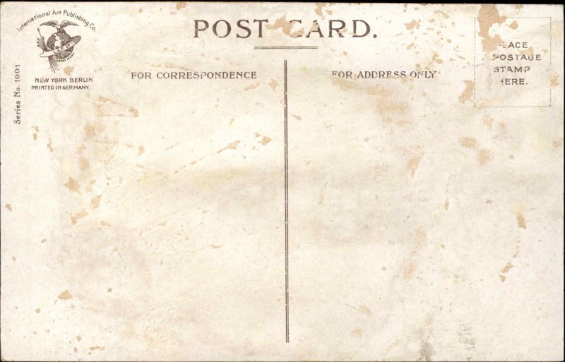 Christmas Children Painting Letters Embossed Ellen Clapsaddle  c1910 Postcard