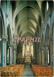 Postcard Modern Combourg L and V Interior of the Church