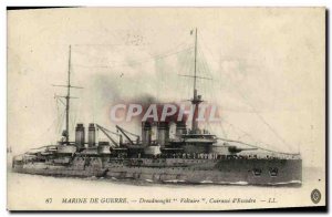 Postcard Old Boat Dreadnoughts Voltaire Breastplate of War squadron