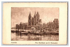 Postcard Prins Hendrikkade Amsterdam Netherlands Vintage Standard View Card