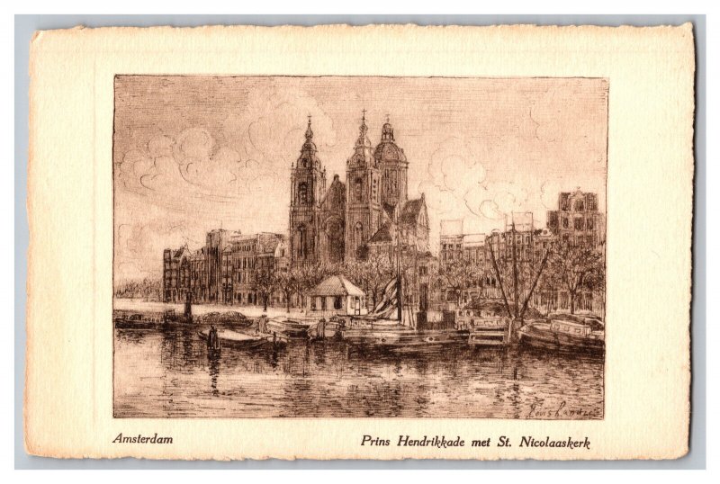 Postcard Prins Hendrikkade Amsterdam Netherlands Vintage Standard View Card 