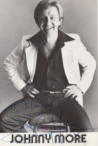 Johnny More TV Impressionist Comedy Comedian 1970s Hand Signed Photo