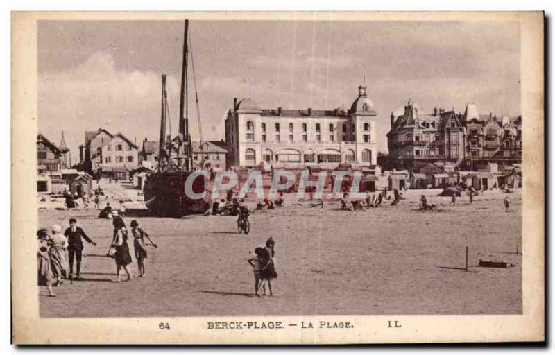 Old Postcard-BERCK BEACH - BEACH Boat