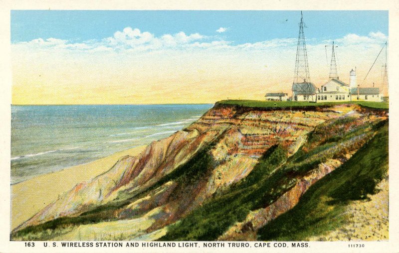 MA - Cape Cod, North Truro. Highland Light, Cliffs. US Wireless Station