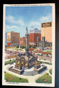 Vintage Postcard 1934 Civil War Soldiers' & Sailors' Monument, Cleveland, Ohio