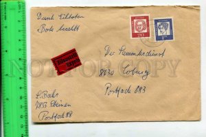 425183 GERMANY 1966 year Coburg Express railway post real posted COVER
