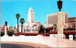 USA California Los Angeles Civic Center Vintage Postcard C163