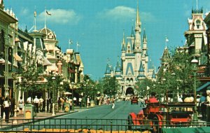 Disney Century Main Street Gateway Cinderella Castle Fantasyland Postcard