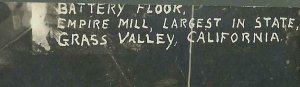 Grass Valley CALIFORNIA RPPC c1910 INTERIOR GOLD MINE Mining Sluice Boxes ROLLER