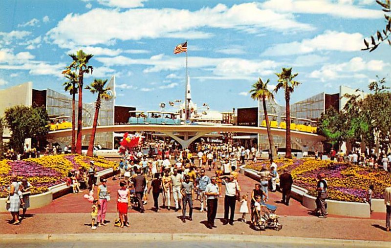 Tomorrowland entrance Disneyland, CA, USA Disney Unused 