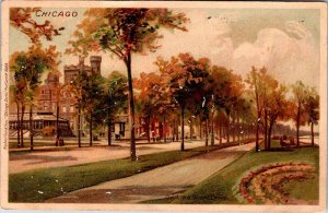 Postcard TOWER SCENE Chicago Illinois IL AL7373