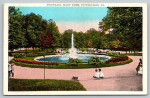 Fountain East Park   Pittsburgh   Pennsylvania   Postcard  c1920