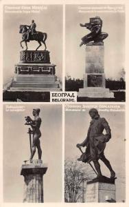 Belgrade Serbia Monuments Multiview Real Photo Antique Postcard J77870