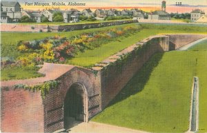 Mobile, Alabama Fort Morgan, Linen, Unused