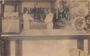 F9/ Occupational Real Photo RPPC Postcard c1910 Interior Butcher Meat Shop 19 