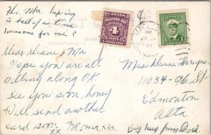 Telephone Office Macleod Alberta AB Fort MacLeod Real Photo c1949 Postcard E34