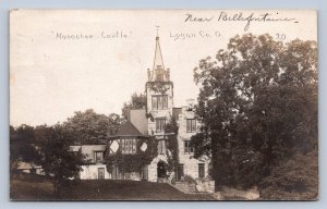 J97/ Bellefontaine Ohio RPPC Postcard c1910 Macochee Castle Logan Co 524