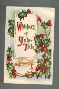 1909 New York USA Postcard Cover Christmas Whispers of Yuletide